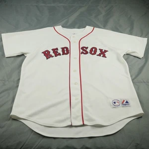 Camiseta deportiva de los Medias Rojas de Boston para hombre grande blanca MLB Baseball Bay 44 majestuosa cosida EE. UU. - Imagen 1 de 14