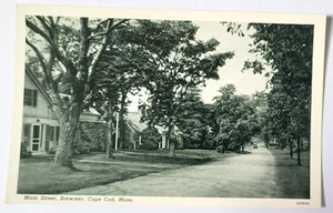 VTG 1931 Cape Cod PC MAIN STREET BREWSTER MA Teich Archives MINT - Picture 1 of 2