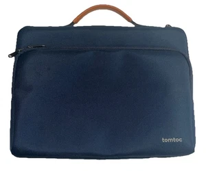 Tomtoc Lederriemen schützende Laptop-Tragetasche 13” x 9” marineblau - Bild 1 von 5