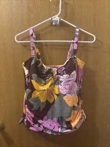 Lands End Damen Bügel Blumen Tankini Top-Größe 12 D- - Bild 1 von 5
