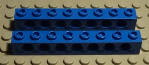 Lego Technic Lochstein 1x8 Blau 2 Stück - Imagen 1 de 1