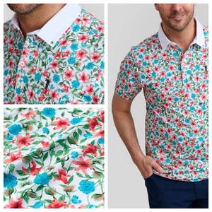 William Murray Golf Polo Shirt Men’s L Large Little Shop Of Florals White NEW - Picture 1 of 6