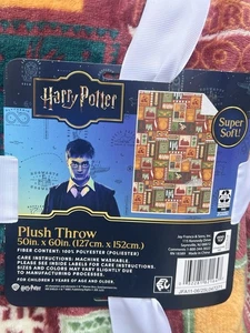 Harry Potter Plush Throw Blanket 50 X 60 NEW - Picture 1 of 2