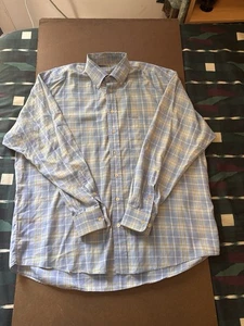 Camisa de vestir a cuadros con botones Burberry London hecha en EE. UU. talla XL - Imagen 1 de 15