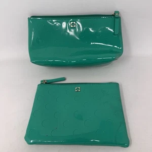 Kate Spade Camellia Street grün Kosmetiktasche und Mini Beutel 2 Stück - Bild 1 von 11