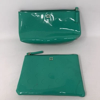 Kate Spade Camelia Street Green Cosméticos Bolsa Y Mini Bolsa Lote De 2 Foto 1 de 4