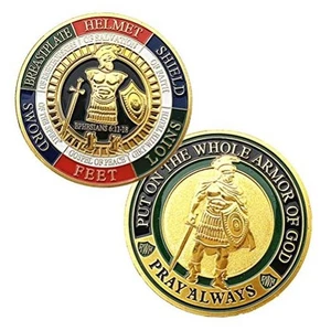Armor of God Challenge Coin, Gebetsmünze Sammlermedaillon - Bild 1 von 8