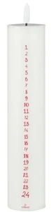 IB Laursen Vela de Adviento Ø5 H=24 cm Blanco Navidad Decoración 1-24 Números Navidad - Imagen 1 de 4