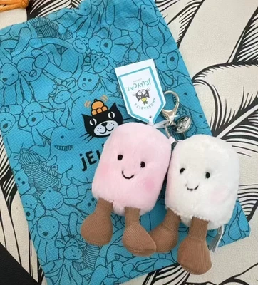 Amuseables Marshmallow Pair Keychain –Cotton Candy Two with dust bag - Image 1 of 4