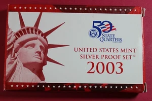 2003 UNITED STATES MINT SILVER PROOF SET W/OGP & COA - Picture 1 of 3