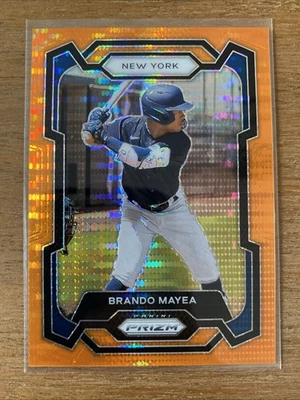 2024 Panini Prizm Baseball - Brando Mayea- Orange Pulsar Prizm - 244/399 - Image 1 of 4