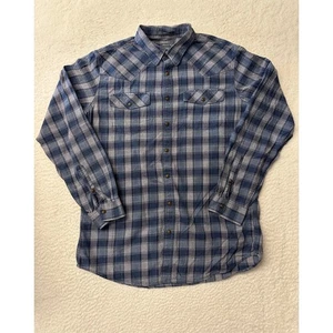 Eddie Bauer Mens Long Sleeve Cotton Flannel Shirt Large Tall - Picture 1 of 8