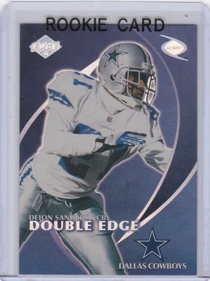Tarjeta de novato Charles Woodson con Deion Sanders Prime 1998 doble filo doble NFL RC Foto 1 de 2