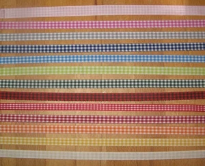 5m Schleifenband Dekoband Stoffband  Landhaus Vichy Karo Shabby Grün Rot - Bild 1 von 15