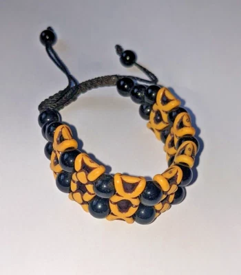 Handmade African Ethnic Unisex  Adjustable Wrist Beads Bracelet Jewellery - Image 1 of 4