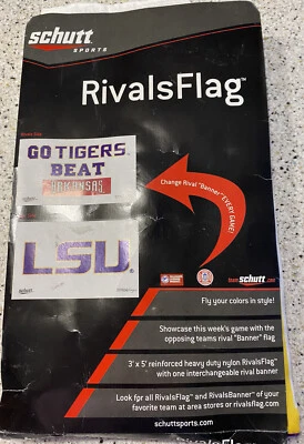 Bandera Schutt Rivals LSU NUEVA EN PAQUETE  Foto 1 de 4