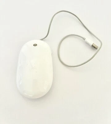 Apple A1152 White Mouse USB Wired Optical Mouse Genuine OEM -Tested & Working- - Image 1 of 4