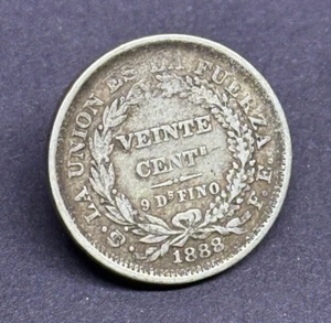 Bolivia - 20 Centavos - 1888 (PTS FE) Silver - Picture 1 of 2