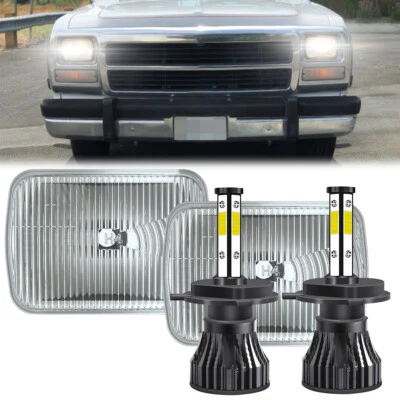 Faro LED rectangular de 7" para Dodge W250 D350 Ram 81-93 Dodge Ramcharger Foto 1 de 4
