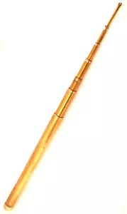 Antique Extending Brass Tube Baton Pointy Stick Military Map Pointer x7 Sections - Picture 1 of 5