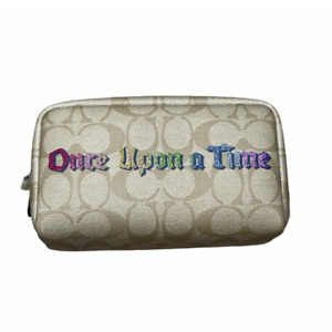 Coach Small Boxy Makeup bag In Signature Canvas With Once Upon A Time