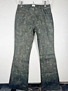 Talla 34W 33L - Pantalones acampanados EPTM Roadhouse cuero vegano negro - Imagen 1 de 7