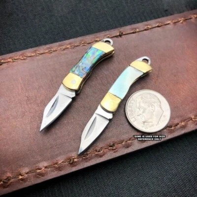 BLADE ADDICT WORLD'S SMALLEST WORKING POCKET KNIFE Pearl! Tiny REAL Blade Keychain Choose one