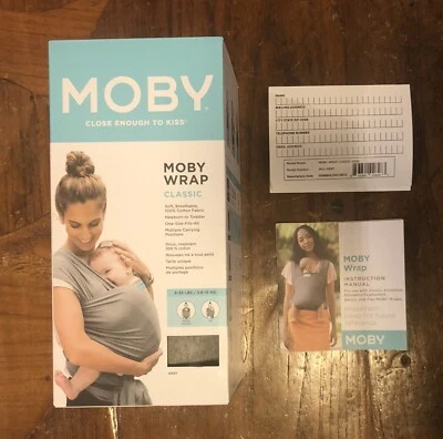 Portabebés Moby Classic Wrap - Gris - Nuevo - Lo suficientemente cerca como para besar. Foto 1 de 4