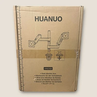 HUANUO Monitor Halterung 2 Monitore für 13-32 Zoll Bildschirm VESA 75/100mm - Bild 1 von 4