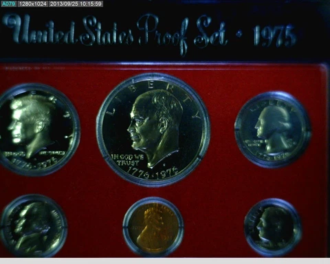 1975-S Proof set with box Cover