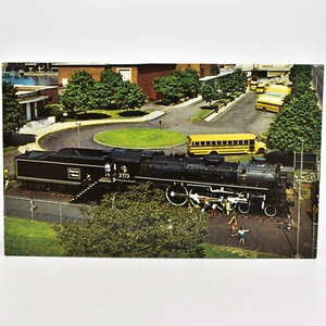 Locomotora de vapor 3713 de colección Museo de Ciencias Boston MA postal de recuerdo - Imagen 1 de 2