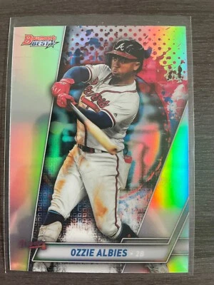 2019 Bowman's Best Ozzie Albies Silver Refractor #54 Atlanta Braves - Image 1 of 2