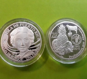 Peseta JULIA de BURGOS Guerra Contra El Hambre FAO World FOOD 2015 PUERTO RICO - Picture 1 of 12
