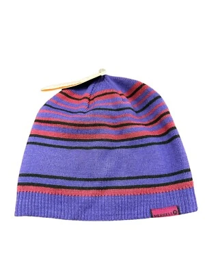 Nuevo con etiquetas Gorro Merrell Púrpura Fieldston Sombrero Dalia Rayas Medias Gorra Foto 1 de 3