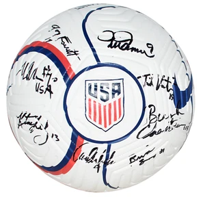 MIA HAMM BRANDI CHASTAIN AKERS SIGNIERT 1999 TEAM USA DAMEN NIKE FUSSBALL - Bild 1 von 1