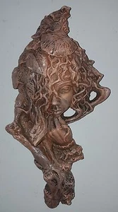  Terrakotta Baum Mann Wandrelief mythisches Dekor grüner Mann Skulptur - Bild 1 von 6