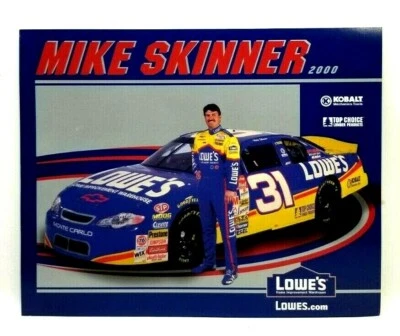 Tarjeta Lowe's 2000 Mike Skinner 8 x 10 Nascar Car Racing foto comerciante  Foto 1 de 4