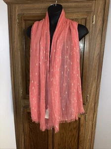 NWT Maurices Large Scarf With Gold Flecks Frayed Edge 76"x39” - Picture 1 of 2