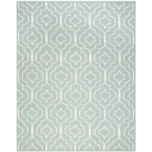 SAFAVIEH Dhurries DHU637C Light Blue / Ivory Rug - Picture 1 of 24