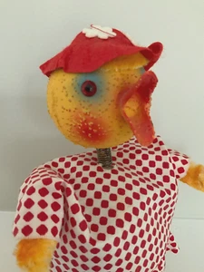 Contenedor de dulces vintage Bobblehead papel maché pollito de Pascua con Alemania - Imagen 1 de 13
