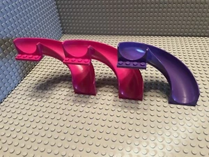 Lego Lot Of 3 Slides / Play Ground / Mini Figure Accessories / Pink Purple - Picture 1 of 7
