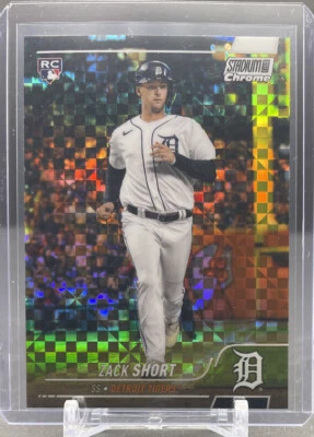 2022 TOPPS STADIUM CLUB CHROME MLB #132 Zack Short Tigers RC X-Fractor Refractor - Image 1 of 2