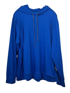 Sudadera con capucha pulóver azul manga larga Eco Revive para hombre con bolsillos tejido suave XXL - Imagen 1 de 14