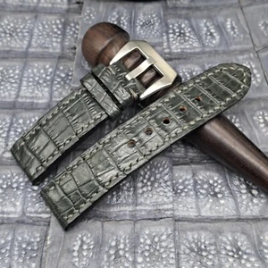 24mm/22mm Exotic Leather Watch Band Bespoke Vintage Minimalist Design - Picture 1 of 12