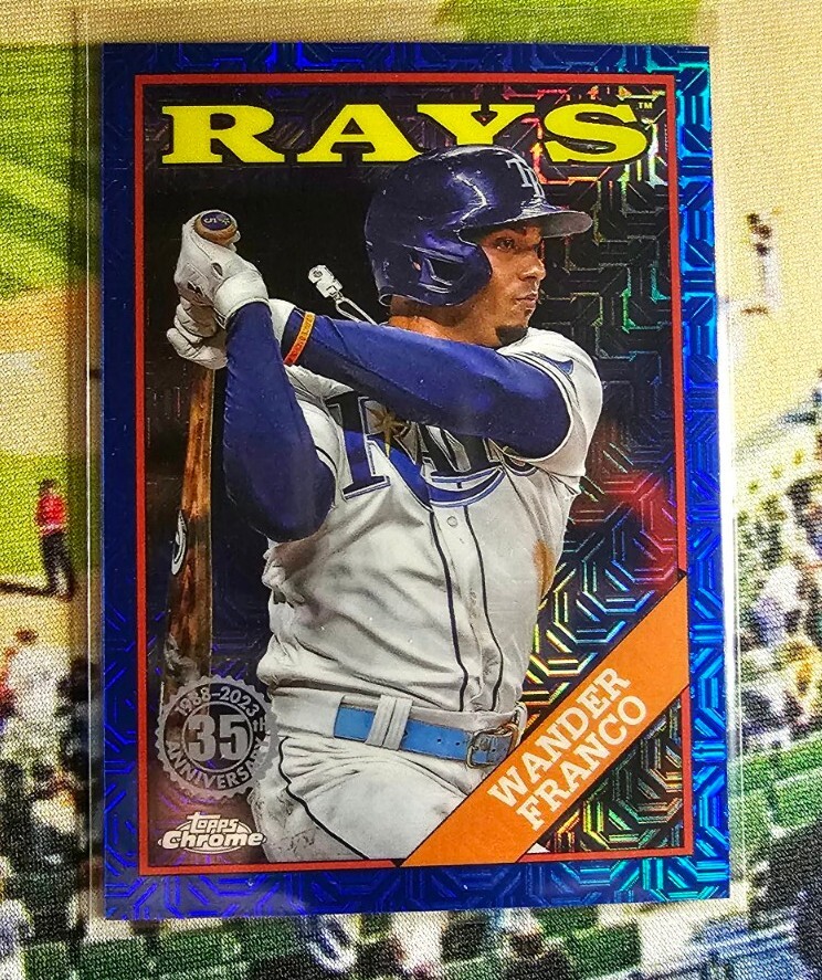 2023 Topps Series 1 Chrome Silver Pack WANDER FRANCO #T88C-68 Blue /150