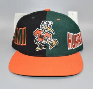 Miami Hurricanes cappello a snapback vintage con ago americano - Nuovo con etichette - Foto 1 di 7