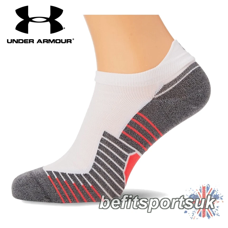 UNDER ARMOUR RUNNING SOCKS SPEEDFORM MENS WOMENS LADIES CROSSFIT SPORTS WHITE 1 - Image 1 of 1
