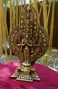 Orig.alter feiner Avalokiteshvara mit 1000 Armen Statue aus TIBET 4,4 Kilo,37cm - Bild 1 von 5