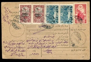 Tarjeta de paquete Turquía en Asia 1921, Kutahya a Churchhri, Scott 55/434/547 certificado APS - Imagen 1 de 1