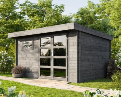 Gartenhaus Nizza Imprägnierung  - 3,9x3m, 28mm Holzhaus, Gerätehaus, Blockhaus - Bild 1 von 2